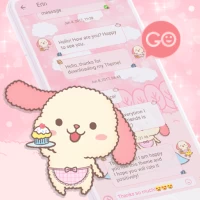 SMS Theme Rabbit Fluffy Pink